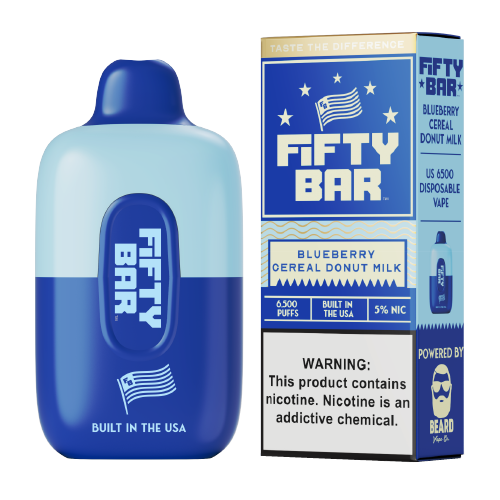 Fifty Bar Blueberry Cereal Donut Milk Disposable Vape 12.95