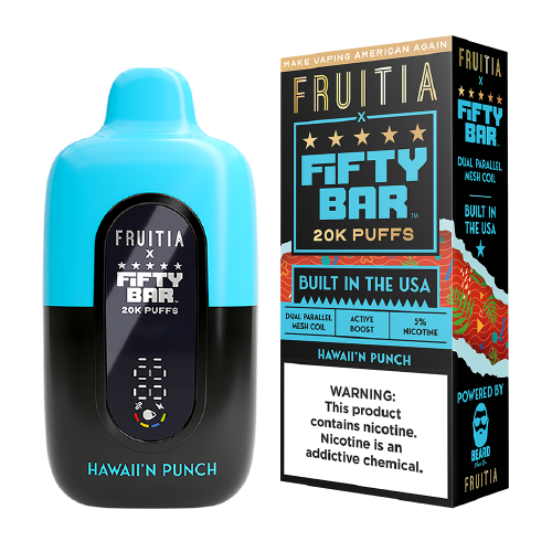 Hawaii'n Punch Disposable Vape (20000 Puffs) by Fruitia x Fifty Bar